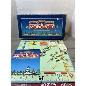 1985 VINTAGE Monopoly Deluxe 50th Anniversary Edition 100% COMPLETE